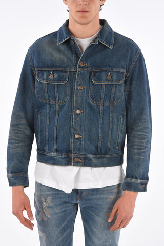 Giubbotto in Denim THERE IS NO IRONY HERE con Dettagli Borchie 