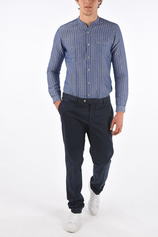 Mid-rise waist slim fit chinos