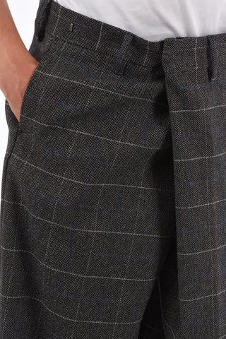 overcheck herringbone oversize fit pants