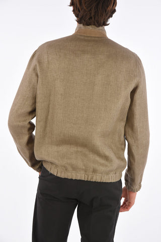 Linen Bomber Jacket