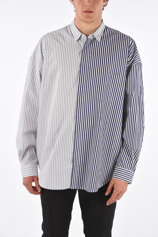 camicia awning striped popeline