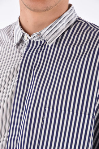 camicia awning striped popeline