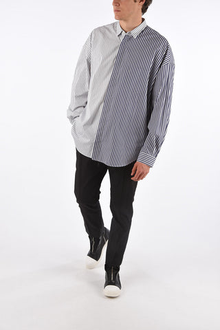 camicia awning striped popeline