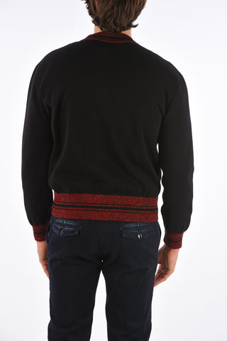 bomber in cotone con bottoni automatici