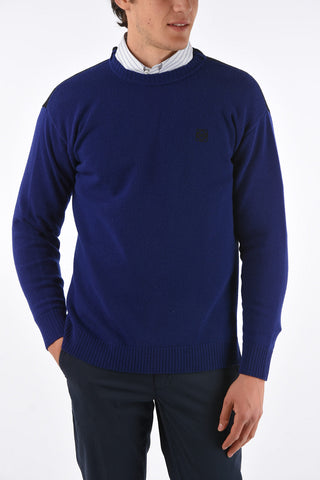 two-tone crew-neck sweater