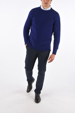 two-tone crew-neck sweater