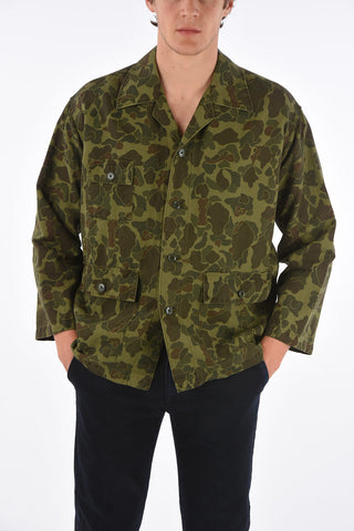camicia camouflage a manica lunga