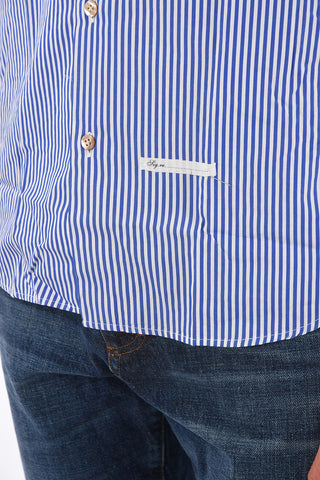 camicia awning striped collo club