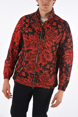 printed outerwear jacket with extractable hood