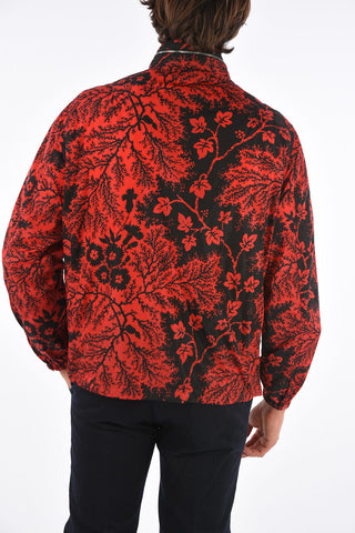 printed outerwear jacket with extractable hood