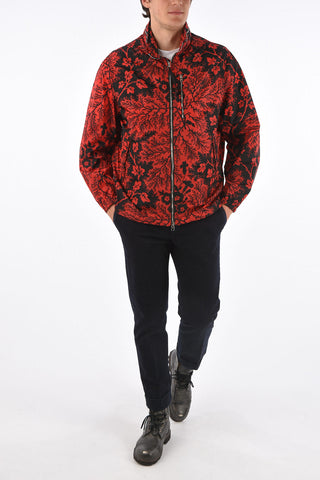printed outerwear jacket with extractable hood