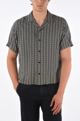 abstract print short sleeve shirt