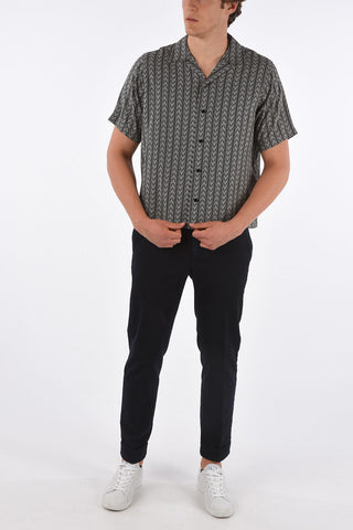 abstract print short sleeve shirt