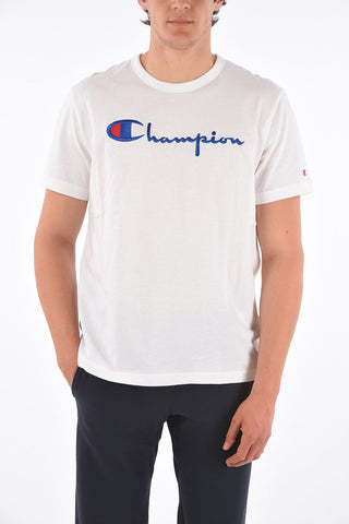 embroidered logo crew-neck t-shirt