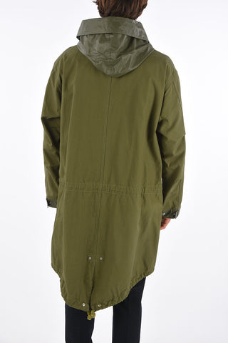 cappotto con zip e cappuccio removibile