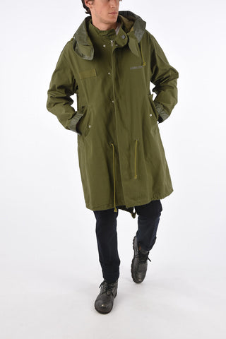 cappotto con zip e cappuccio removibile