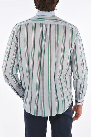 camicia barcode striped button-down
