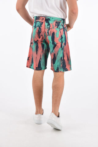 Denim Tie Dye 5 Pocket Shorts 