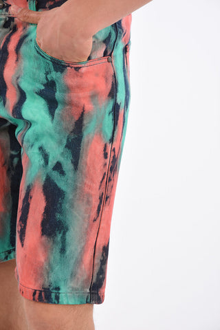 Denim Tie Dye 5 Pocket Shorts 