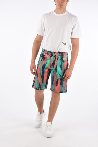 Denim Tie Dye 5 Pocket Shorts 