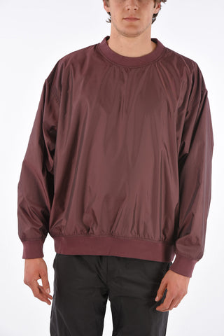 Nylon crew-neck sweatshirt