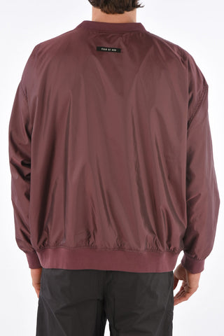 Nylon crew-neck sweatshirt