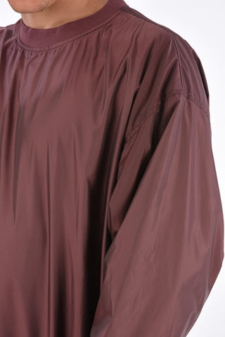 Nylon crew-neck sweatshirt