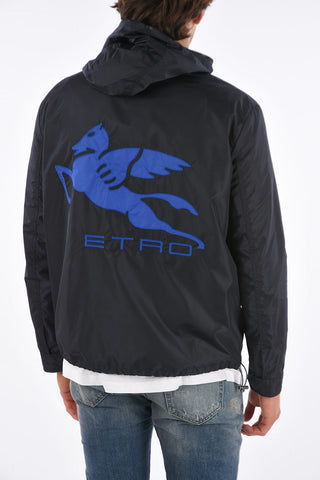 Regular Fit Jacket with Back Monogram Application