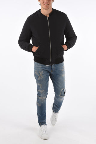 Bomber Imbottito con Stampa sul Retro