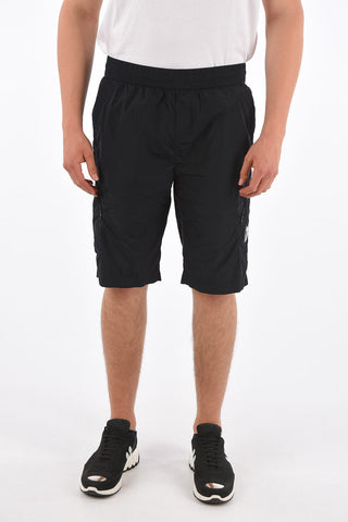 nylon drawstring waist shorts