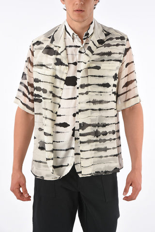 Silk Unstructured Short Sleeve Shirt