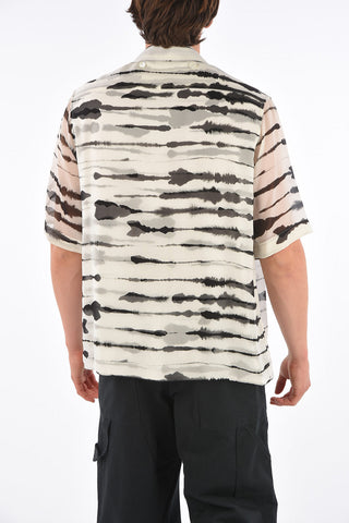 Silk Unstructured Short Sleeve Shirt