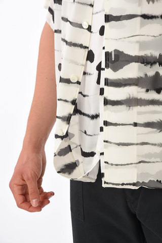 Silk Unstructured Short Sleeve Shirt