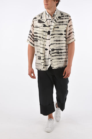 Silk Unstructured Short Sleeve Shirt