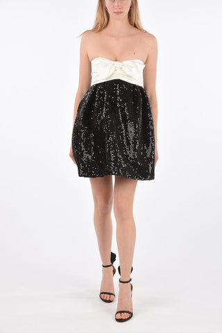 Strapless Sequined Mini Dress