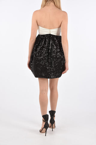 Strapless Sequined Mini Dress