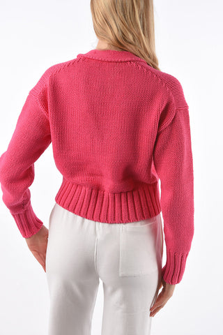 Cropped Knit Cardigan