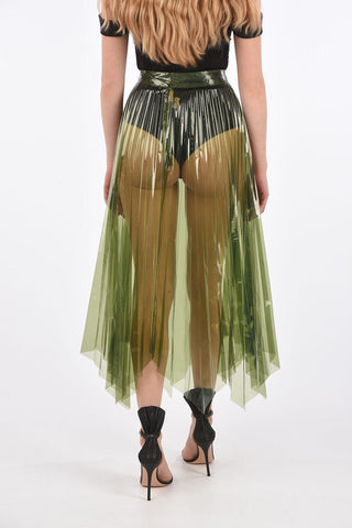 Pvc Accordion Skirt with Side Zip Closure 