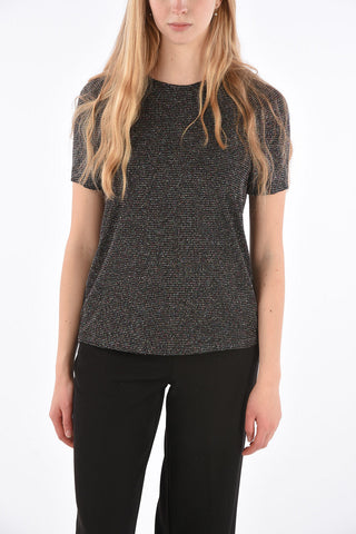 T-Shirt Girocollo con Glitter