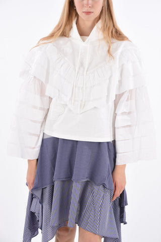 Ruffled Sleeve Sweatshirt