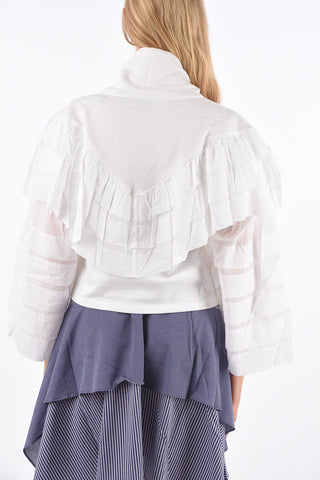 Ruffled Sleeve Sweatshirt
