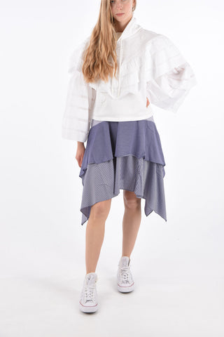 Ruffled Sleeve Sweatshirt