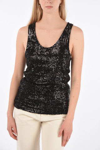 Sequined Sleeveless Top