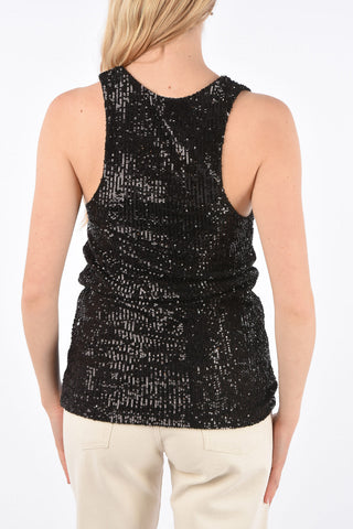 Sequined Sleeveless Top