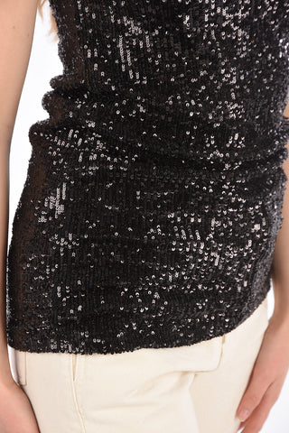 Sequined Sleeveless Top