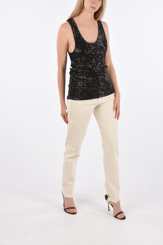 Sequined Sleeveless Top