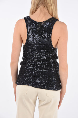 Sequined Sleeveless Top