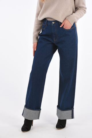 MM6 high-rise waist wide jeans
