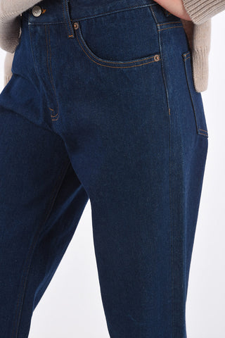 MM6 high-rise waist wide jeans