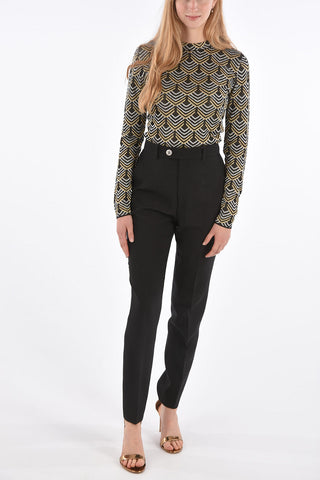 Maglia Girocollo con Geometria in Lurex 